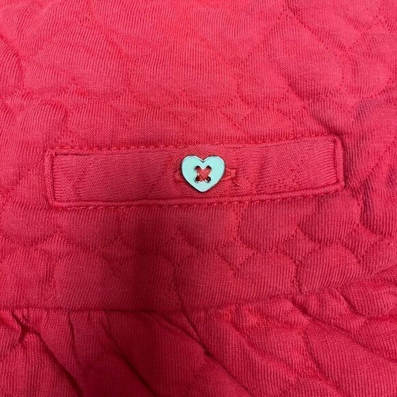 Janie and Jack Kids Red White Collar Short Sleeve quilted heart Dress Size 3 - Picture 9 of 9